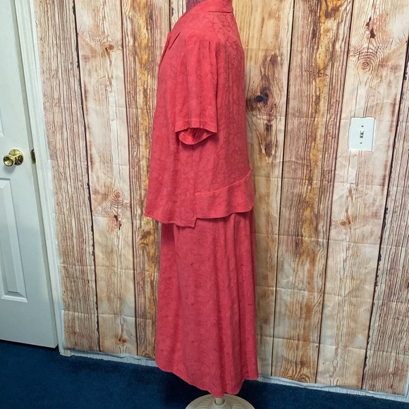 Women’s Vintage K Woman Collection Pink Dress Jacket with Embroidered Size 14 - Picture 3 of 12